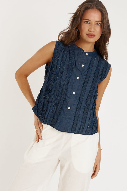 Rubyyaya Camargue Top (Denim)