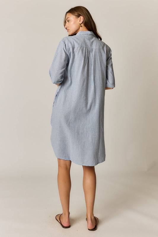 Rubyyaya Cornelli Dress Stripe (Blue)