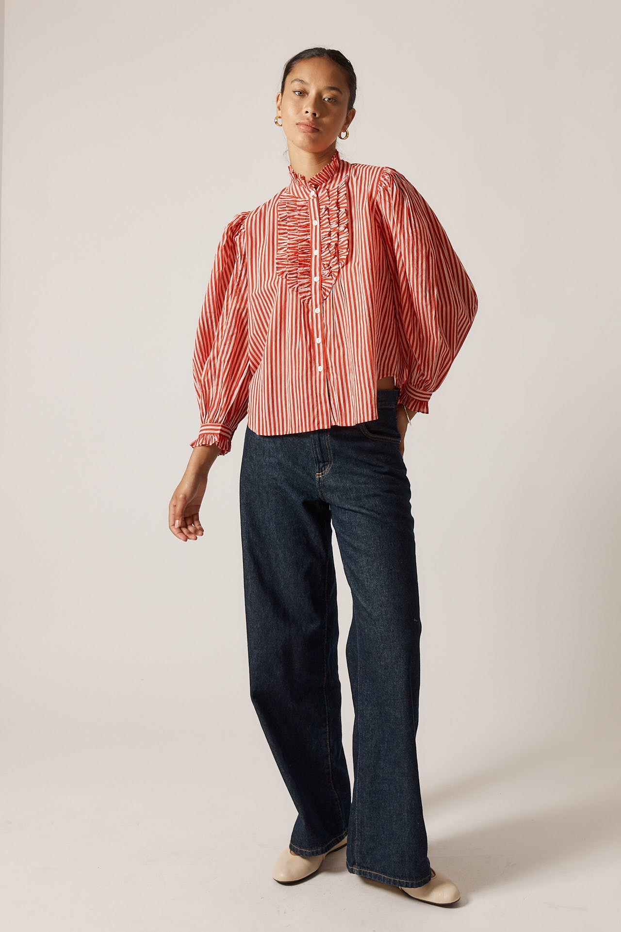Rubyyaya Countryside Frill Top (Red)