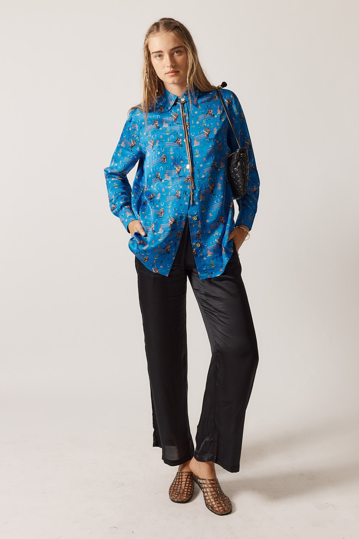 Rubyyaya Howdy Cowgirl Shirt (Blue)