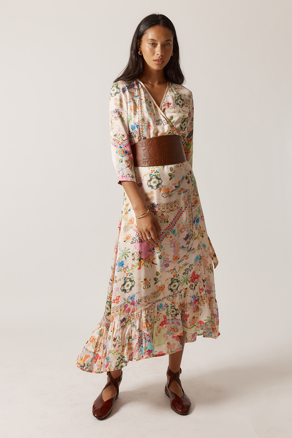 Rubyyaya Lala Wrap Dress (Pink)