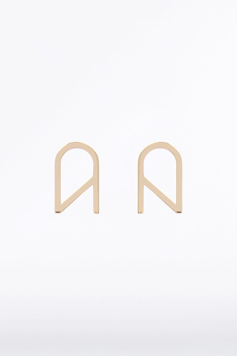 Carla Zampatti Cz Logo Earrings Small (Gold)