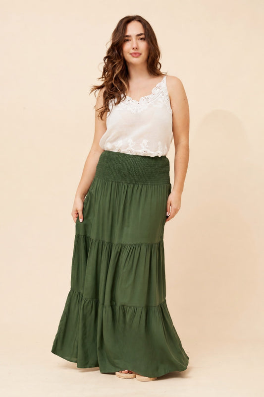 BETTINA SOLID MAXI SKIRT (Black)