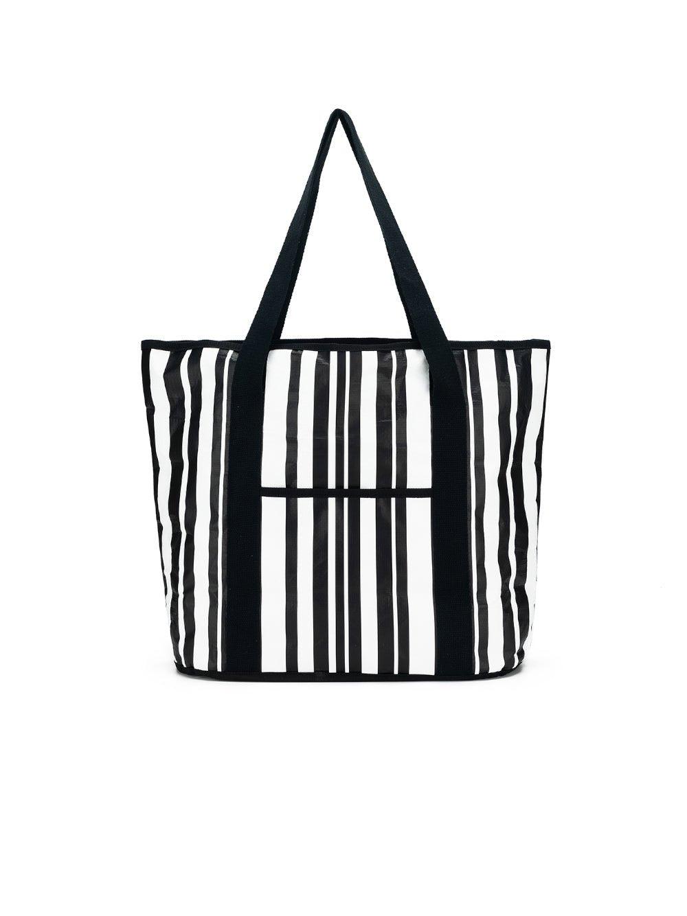 Black Caviar Designs Sabbia Beach Bag Small Stripe (Black)