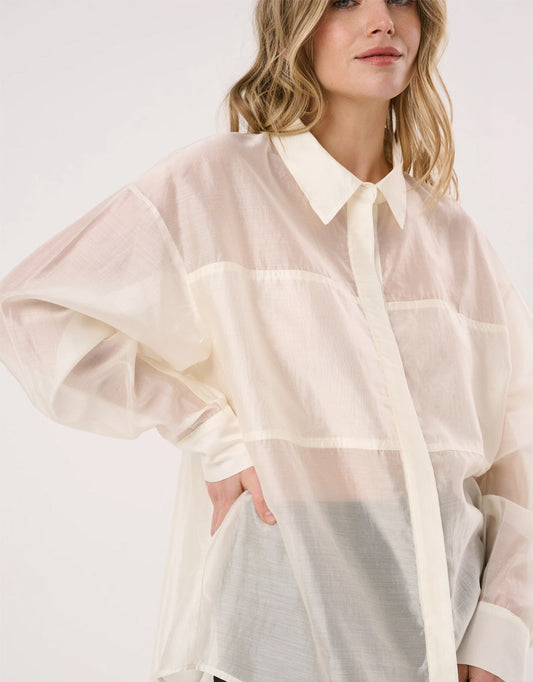 Sass Clothing Val Oversized Shirt (White)