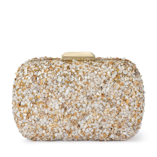 Olga Berg SAVANNAH Pebble Clutch (Natural)