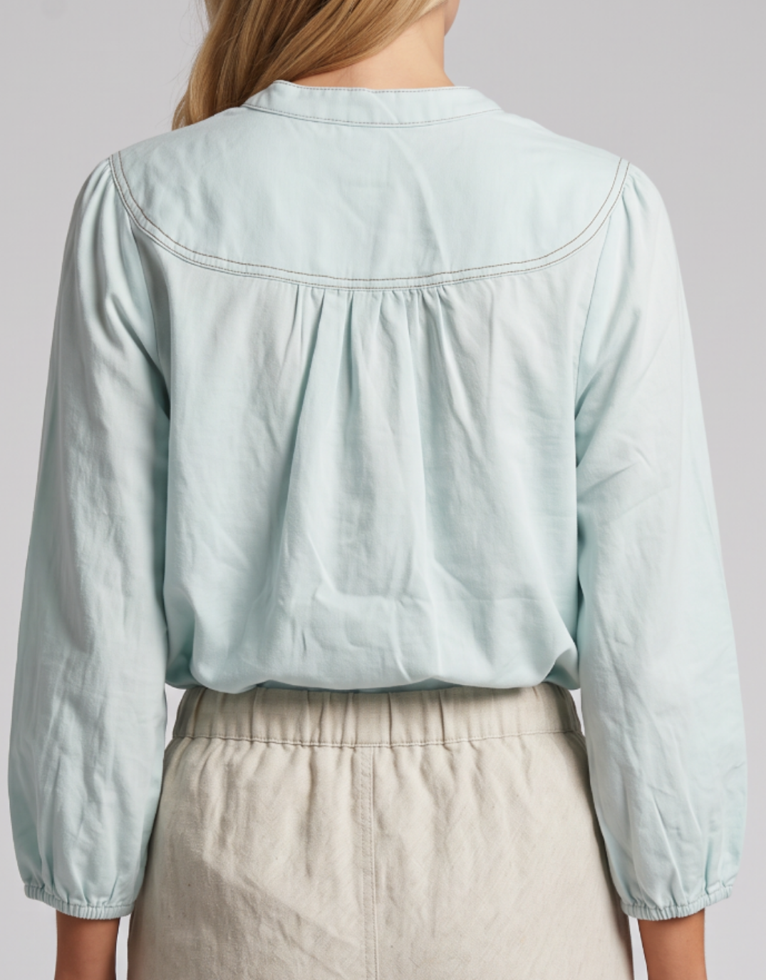 G.D.S Selene Tencel Blouse (Blue Glass)