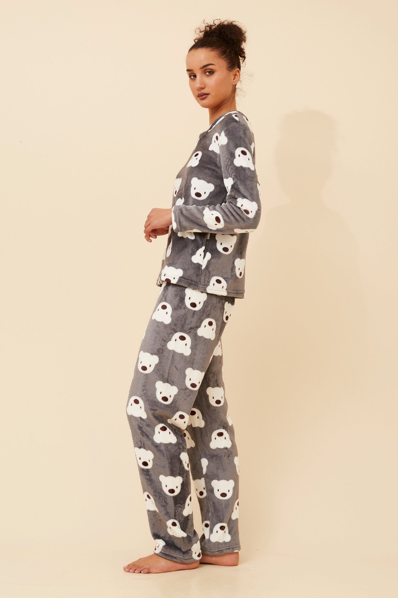 BEAR PLUSH PYJAMA SET (Charcoal)