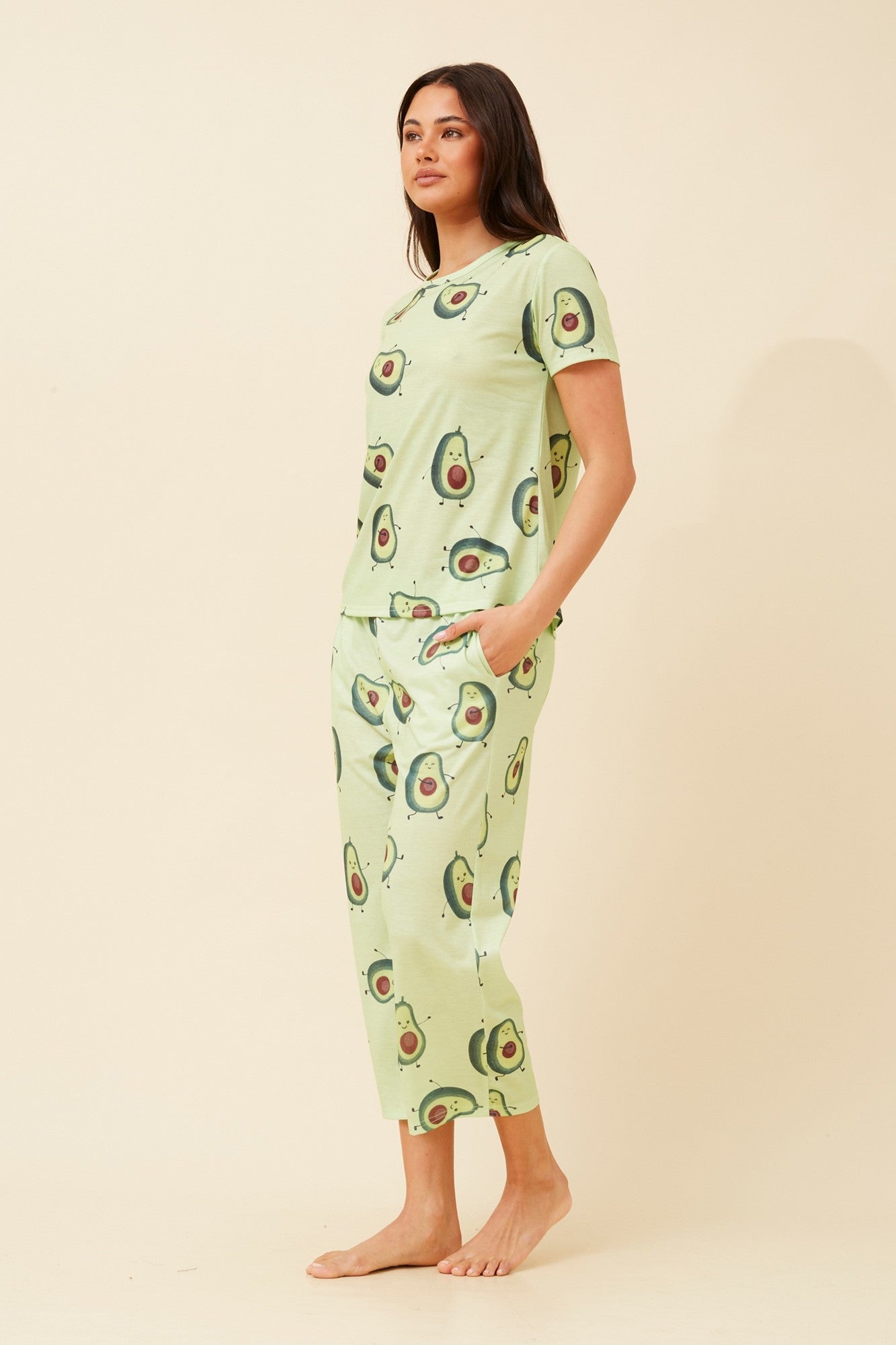ELLARA AVOCADO PYJAMA SET (Lime)