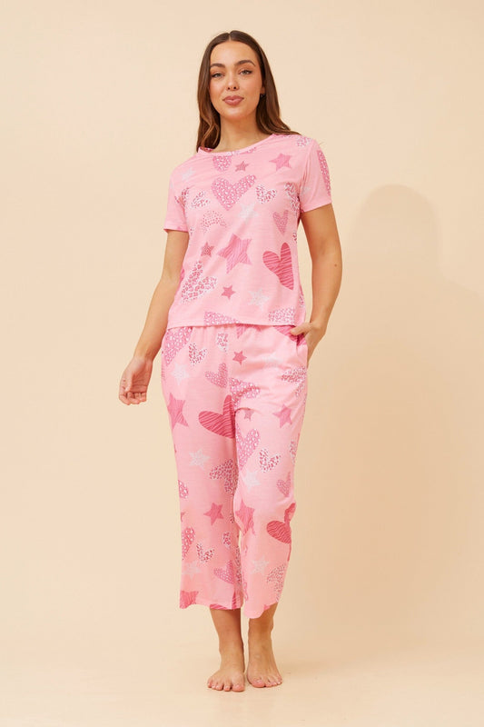 ELLARA HEART PRINT SET (Blue)