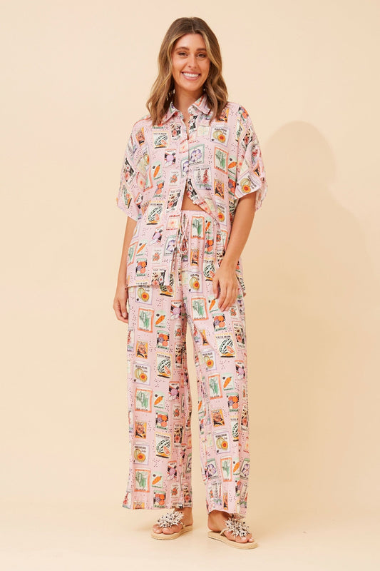 NEVELLE WANDERLUST PRINT TWO-PIECE SET (Pink)
