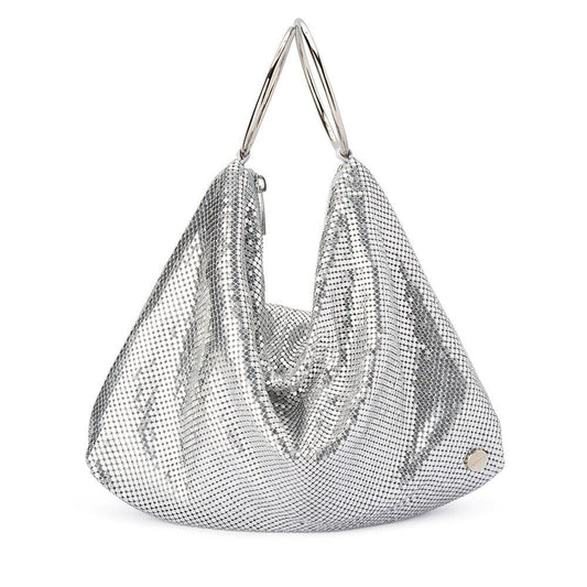 Olga Berg SHAR Mesh Convertible Bag (Silver)