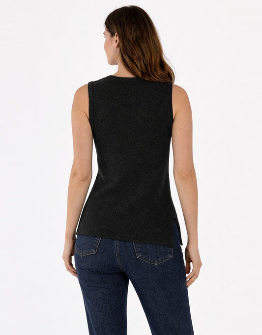 Shona Knit Vest - (Black)