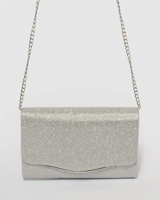 Colette Adele Evening Clutch Bag (Silver)