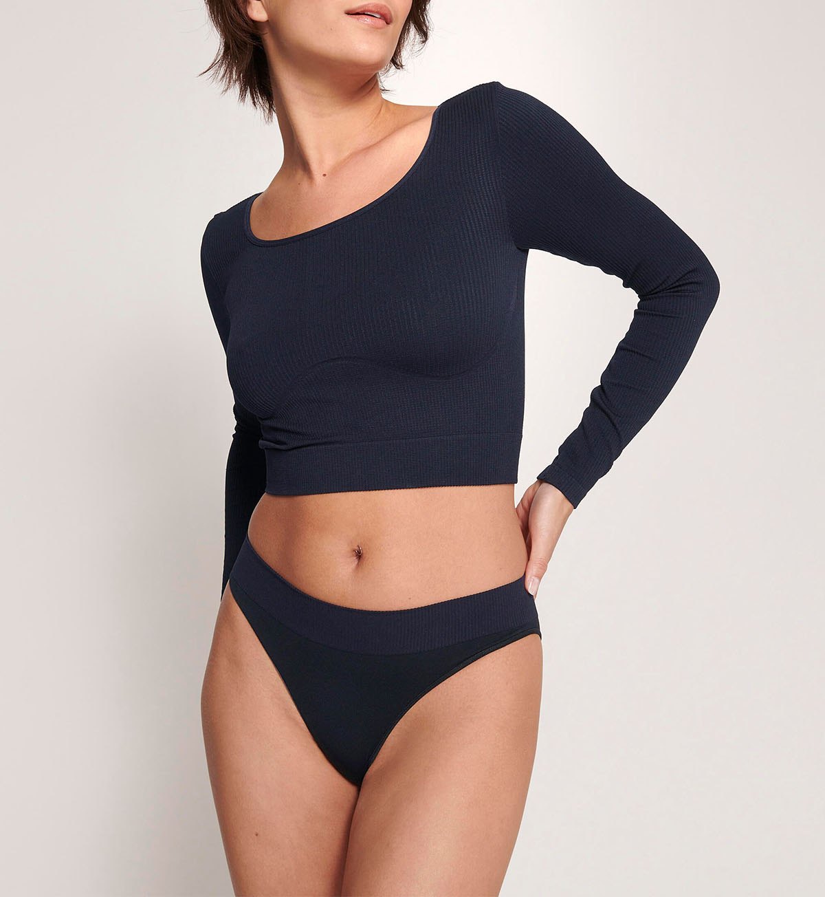 Triumph Sloggi Ever Infused Aloe Crop Top Ls (Navy)