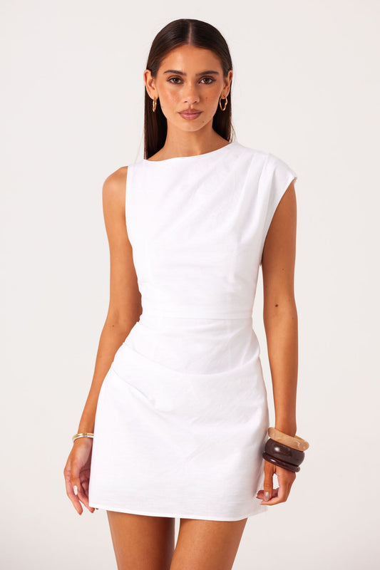 SNDYS SASKIA MINI DRESS (White)