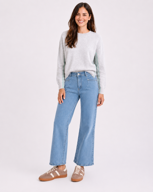 Country Denim Sophia Cropped Stretch Jean (Light Wash)