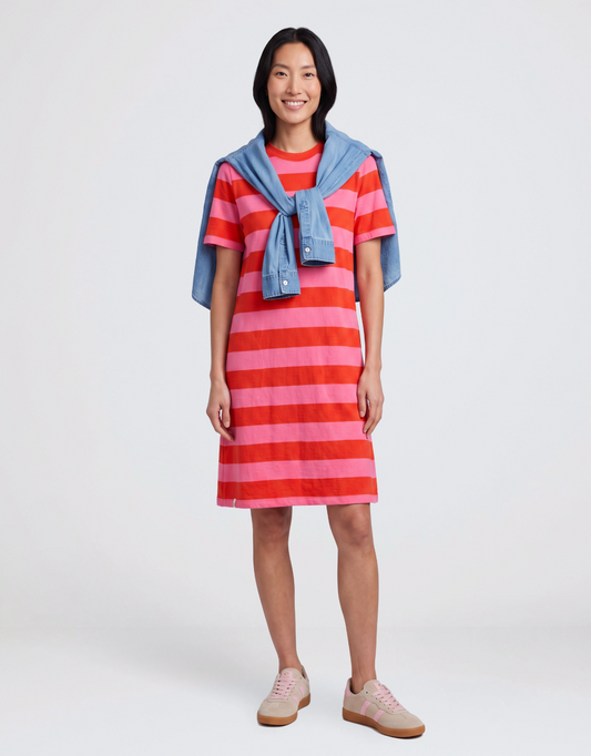 Elm Spritz Stripe Dress (Tangerine)