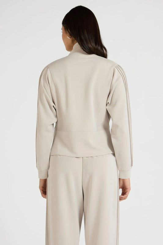 Soft Luxury Panel Full Zip Jacket (Stone)