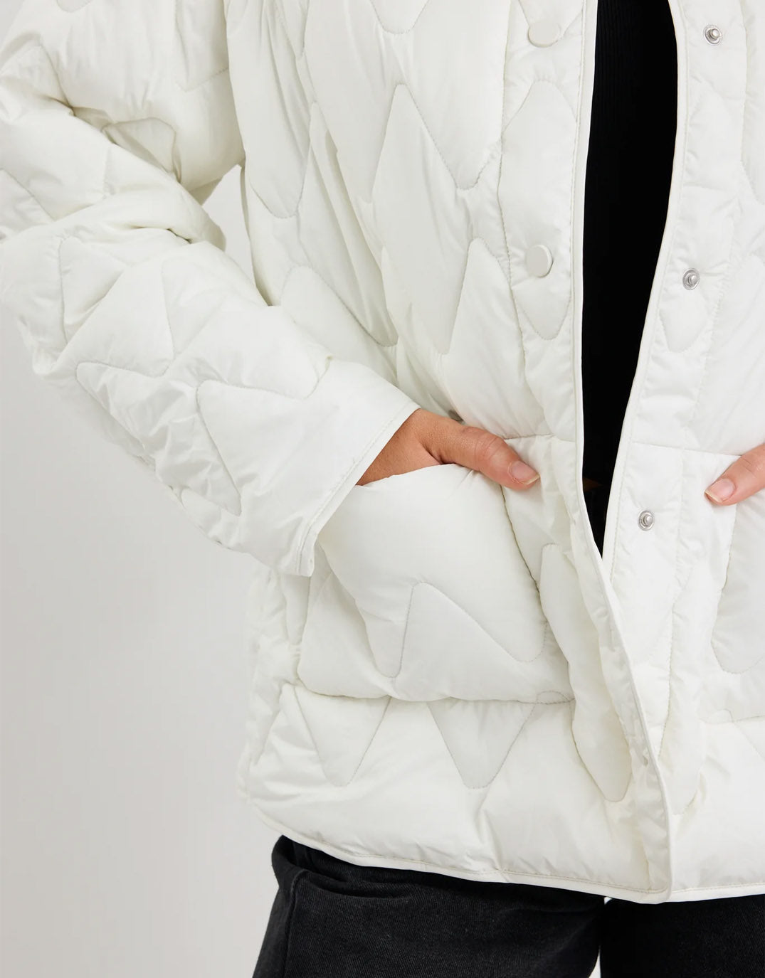 Stories Be Told Frankly Puffer Jacket (Ecru)
