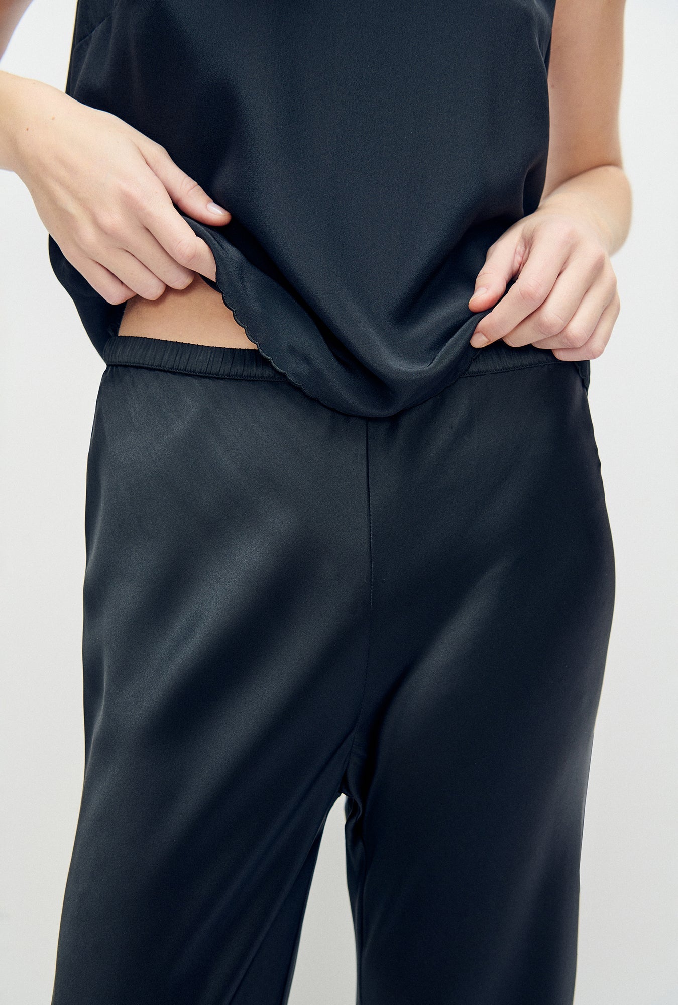 Silk Laundry CDC Bias Cut Pants (Black)