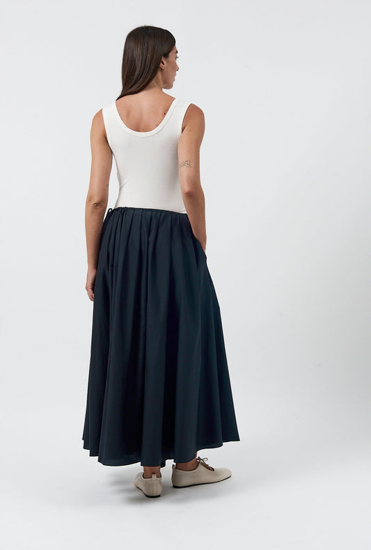 Silk Laundry Daisy Skirt (Black)