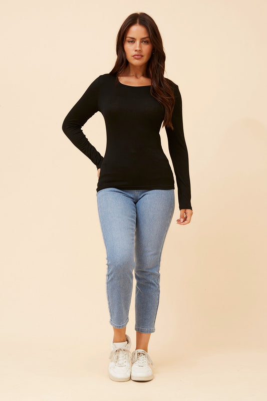 Caroline Morgan Australia HOLLY SOLID TOP (Black)
