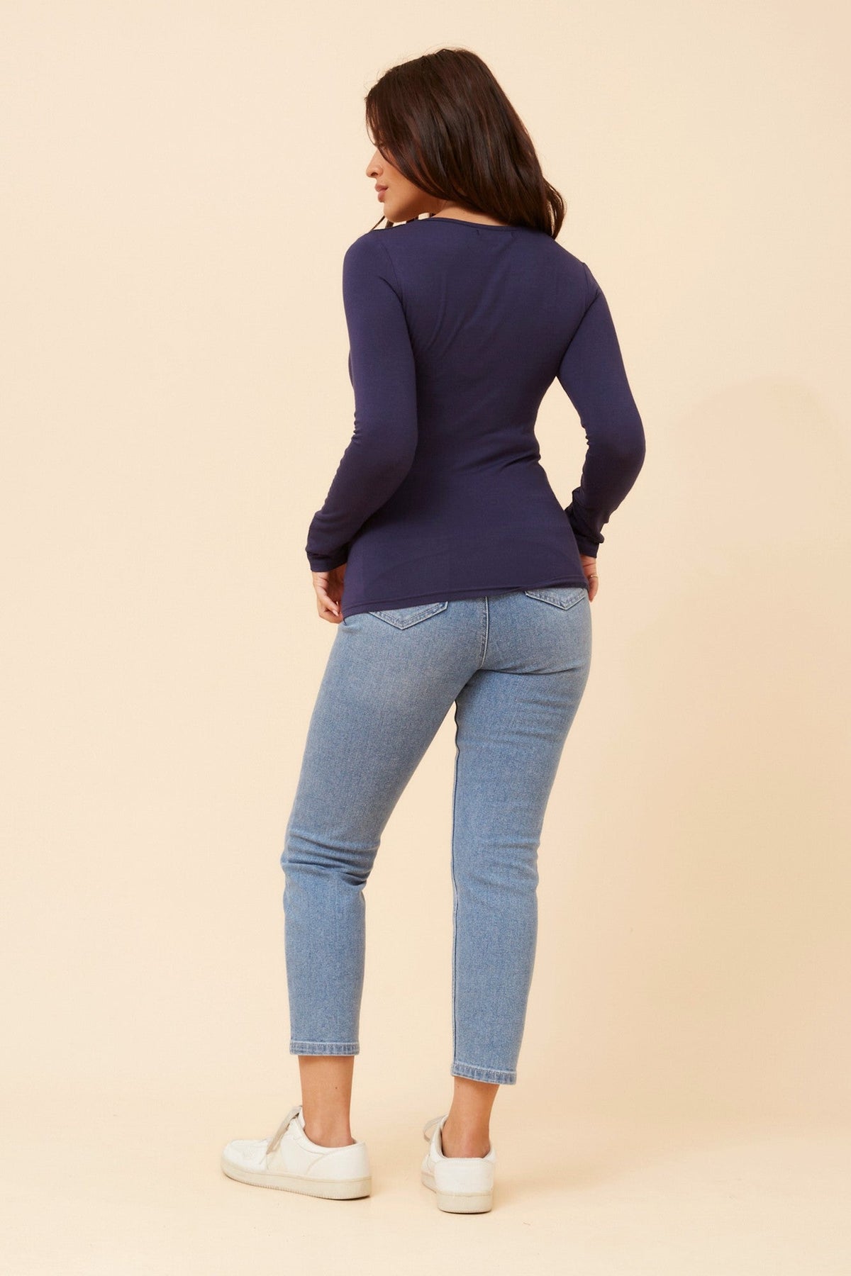 Caroline Morgan Australia HOLLY SOLID TOP (Navy)