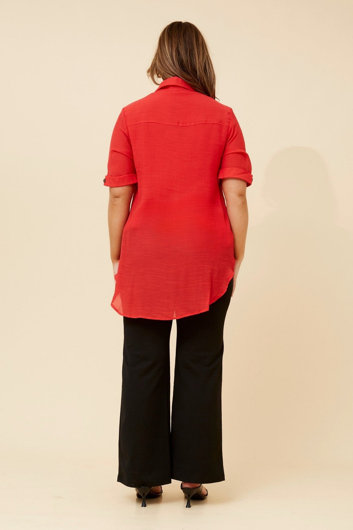 Caroline Morgan Australia IRINI SOLID TOP (Red)