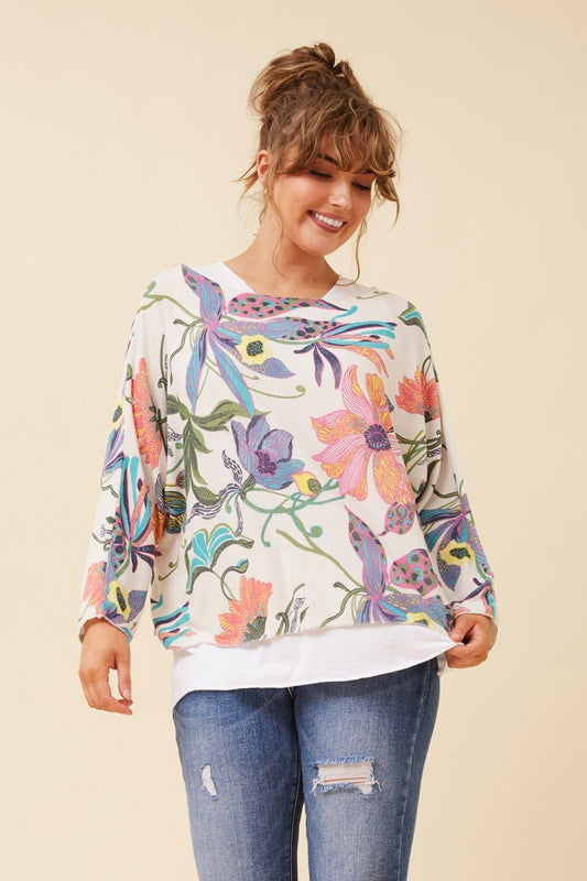 MELIKA FLORAL TOP (Ivory)