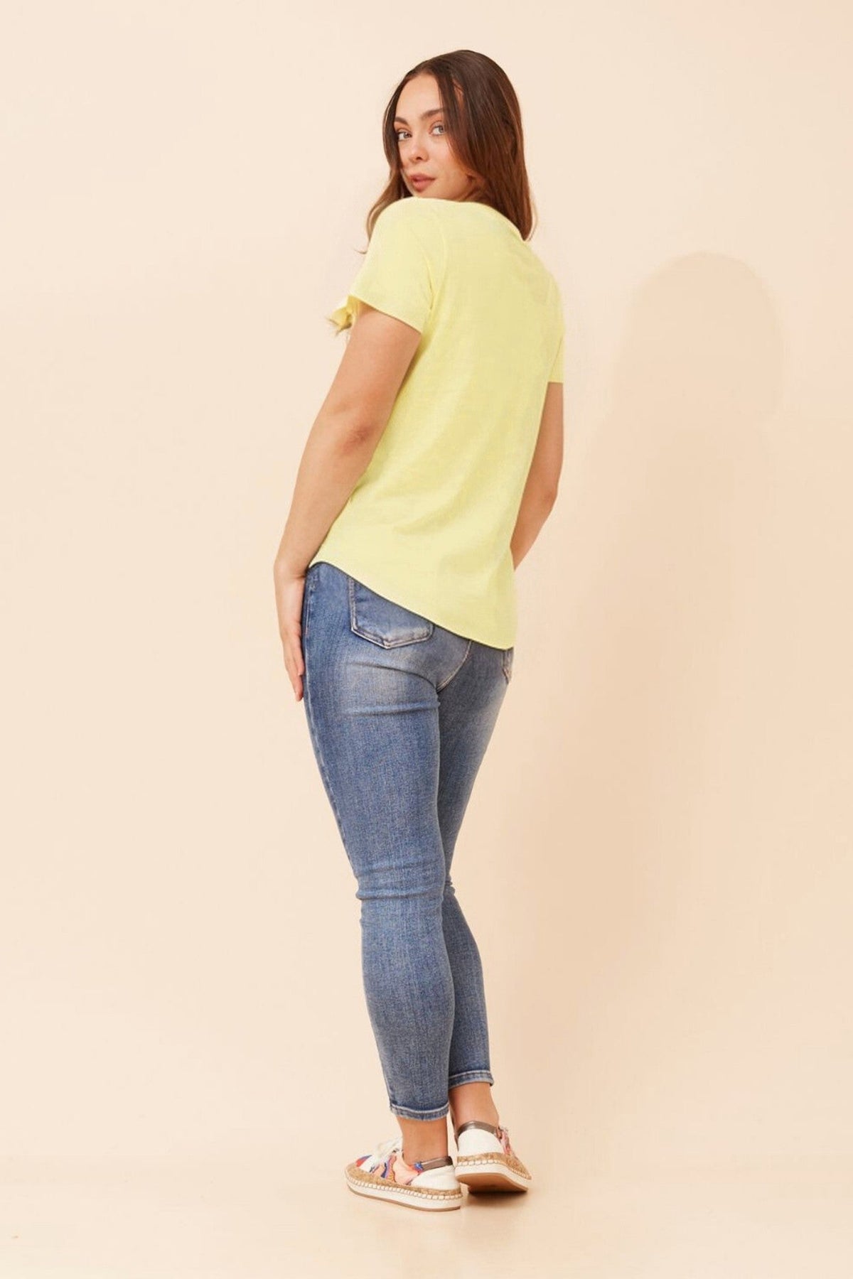 Caroline Morgan Australia JODELLE CESTLAVIE PATTERN TEE (Lemon Drop)