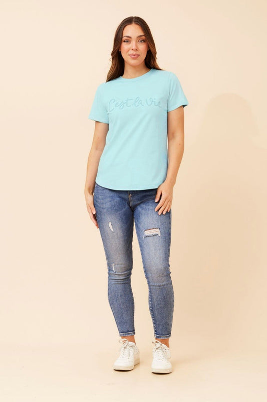 Caroline Morgan Australia JODELLE CESTLAVIE PATTERN TEE (Skylight)