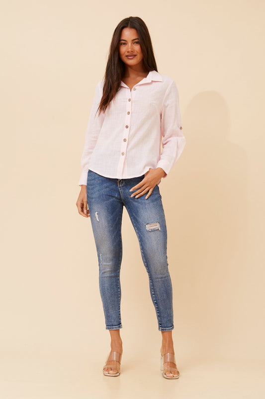Caroline Morgan Australia CHERITH SOLID SHIRT (Pink)