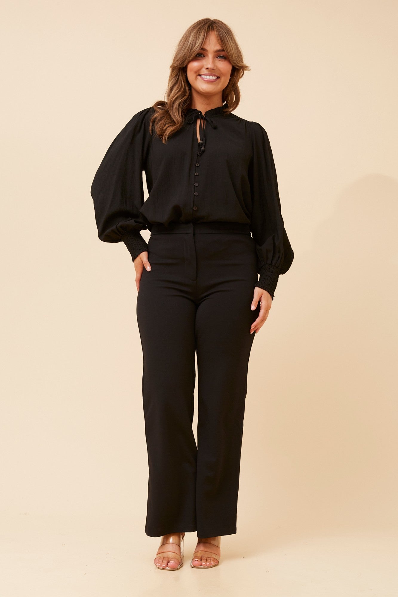 FERRIS SOLID BLOUSE (Chartreuse)