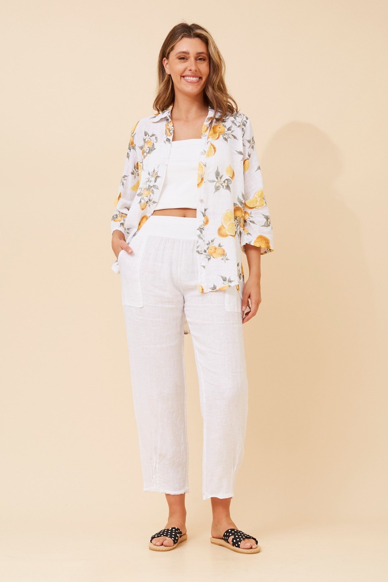 LAMEL LEMOM PRINT SHIRT (Multi White)