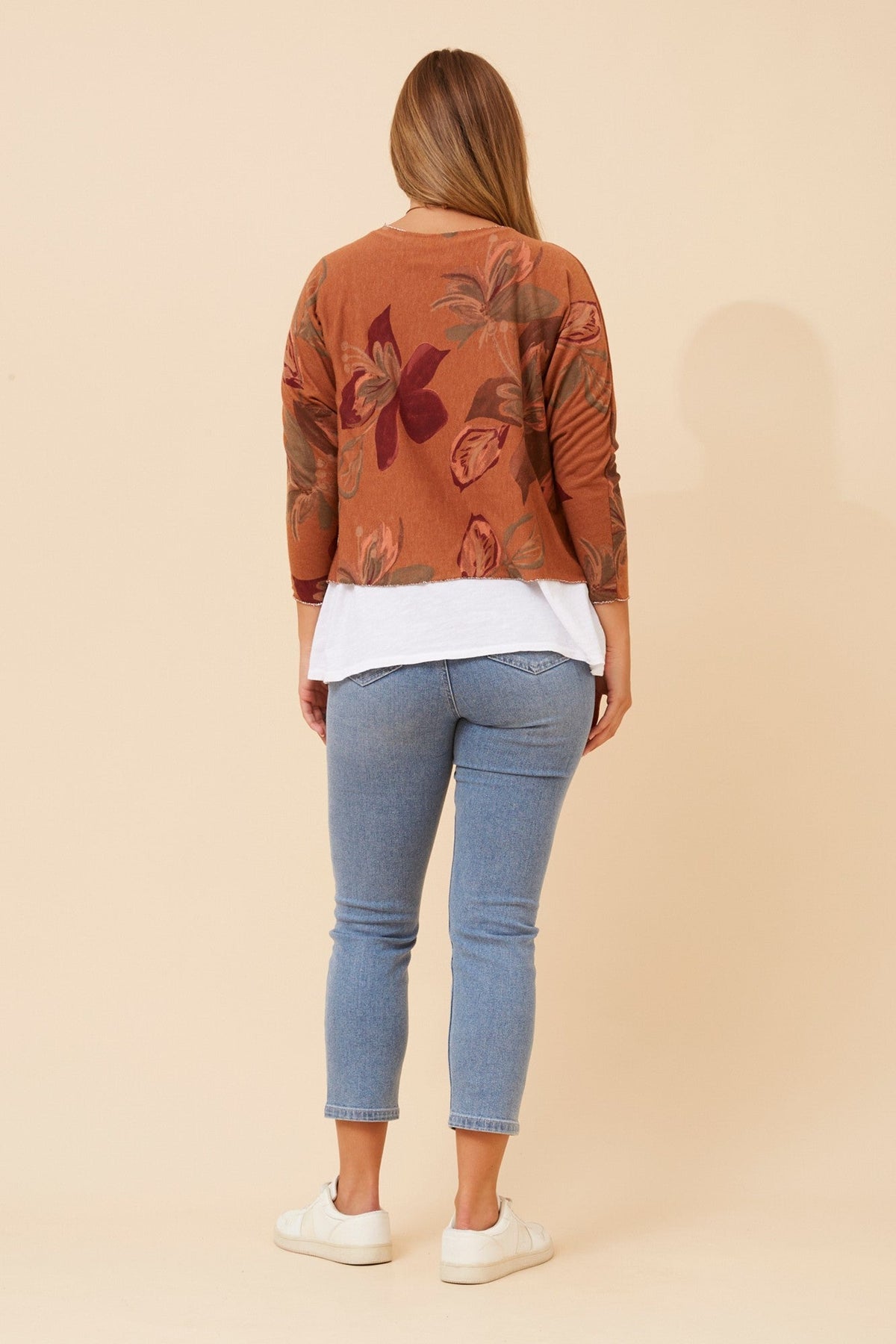 BOTTEGA MODA MELIKA DOUBLE LAYER TOP (Orange)
