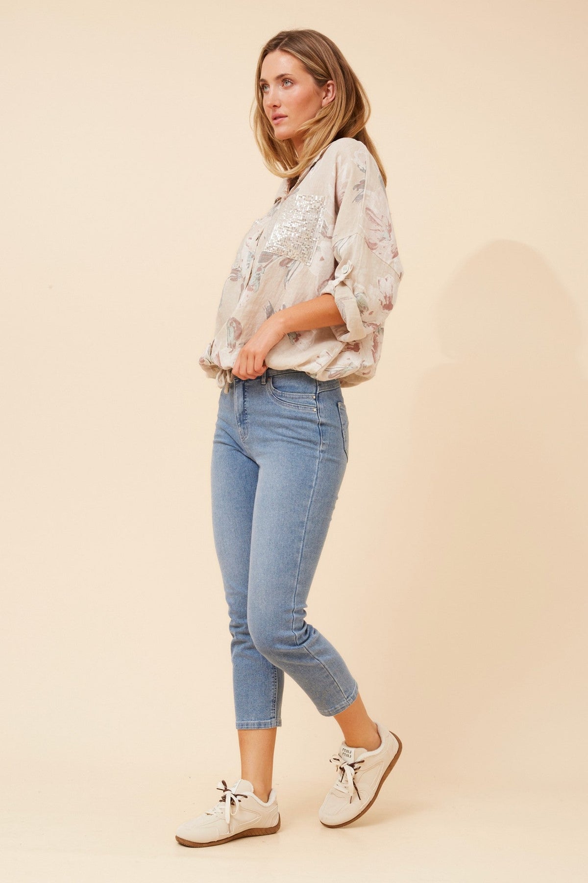 NOLENE LEAF PRINT SHIRT (Linen)