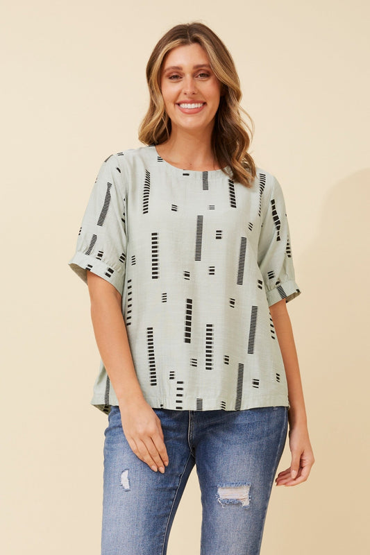 OSMOND CASUAL TOP (Sage)