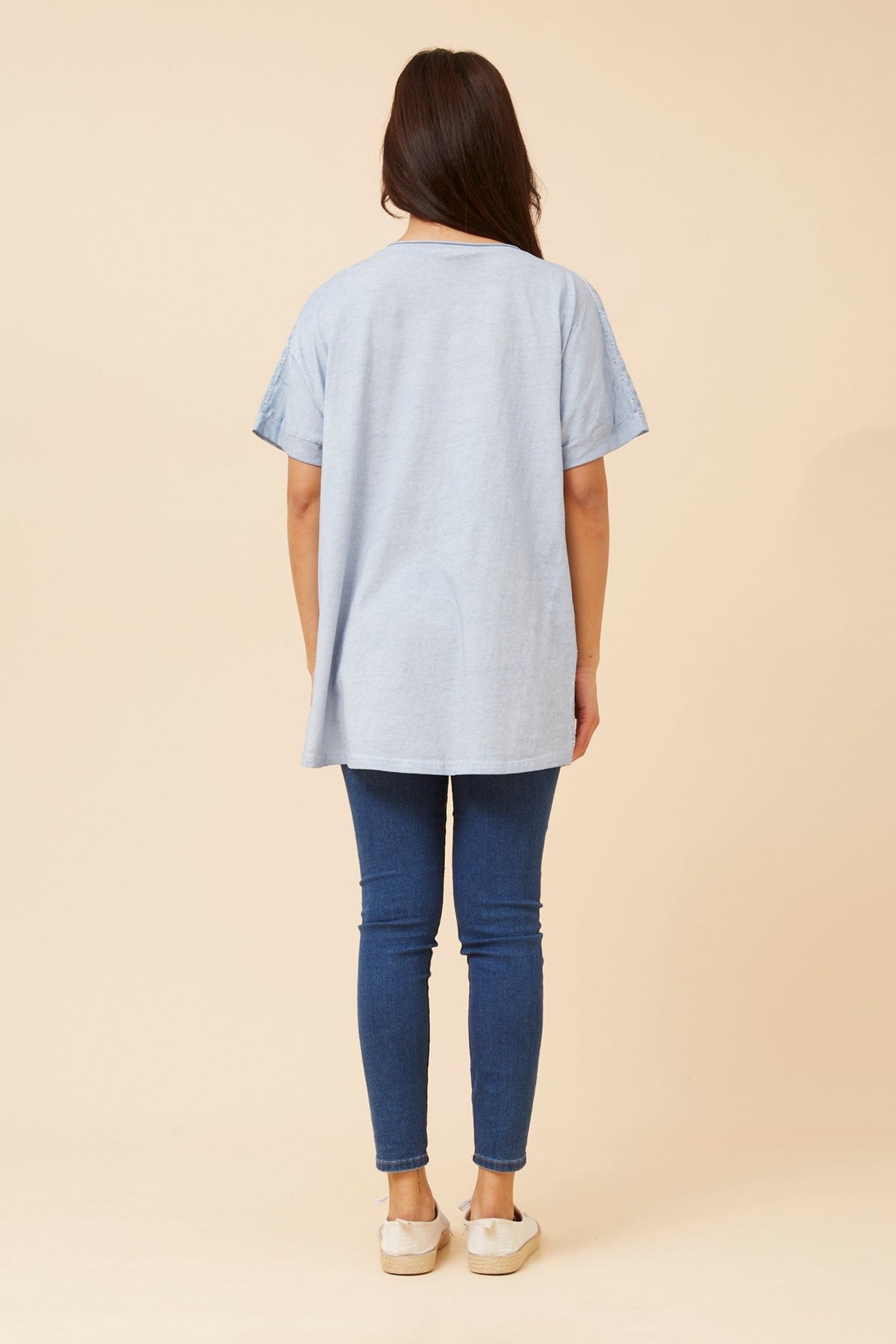 DRAI SEQUIN STAR TOP (Light Blue)