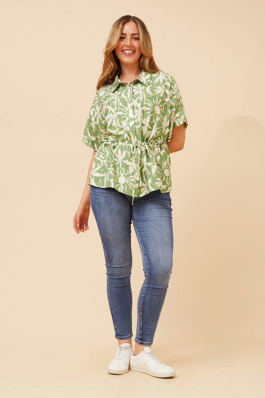 KAORU FOIL PRINT TOP (Black)