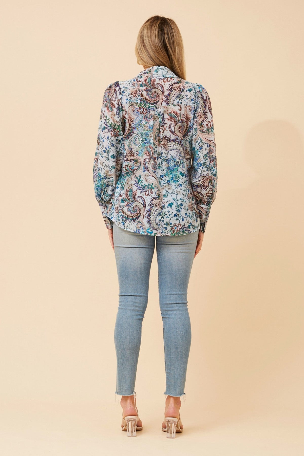 BELLE PAISLEY PRINT SHIRT (Multi Blue)