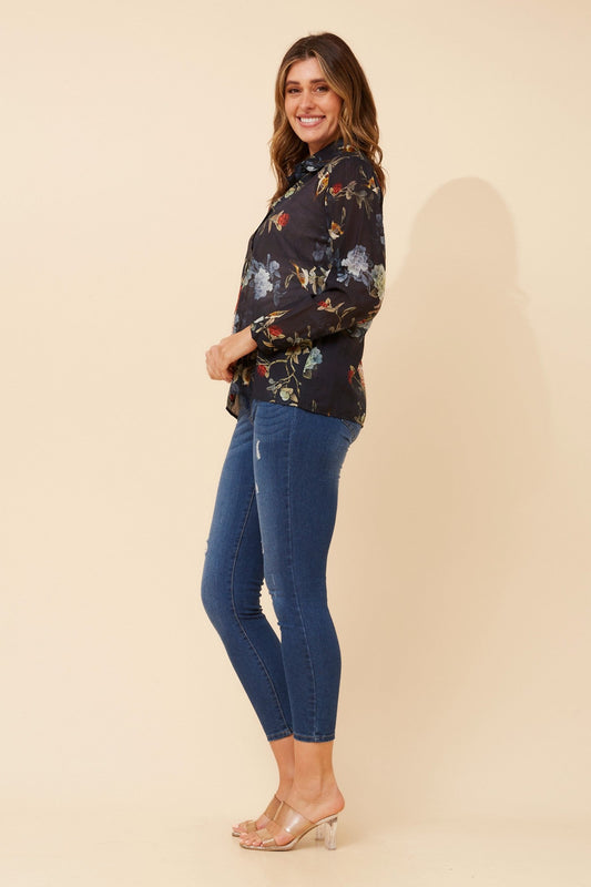 ORENDA FLORAL SHIRT (Multi Navy)