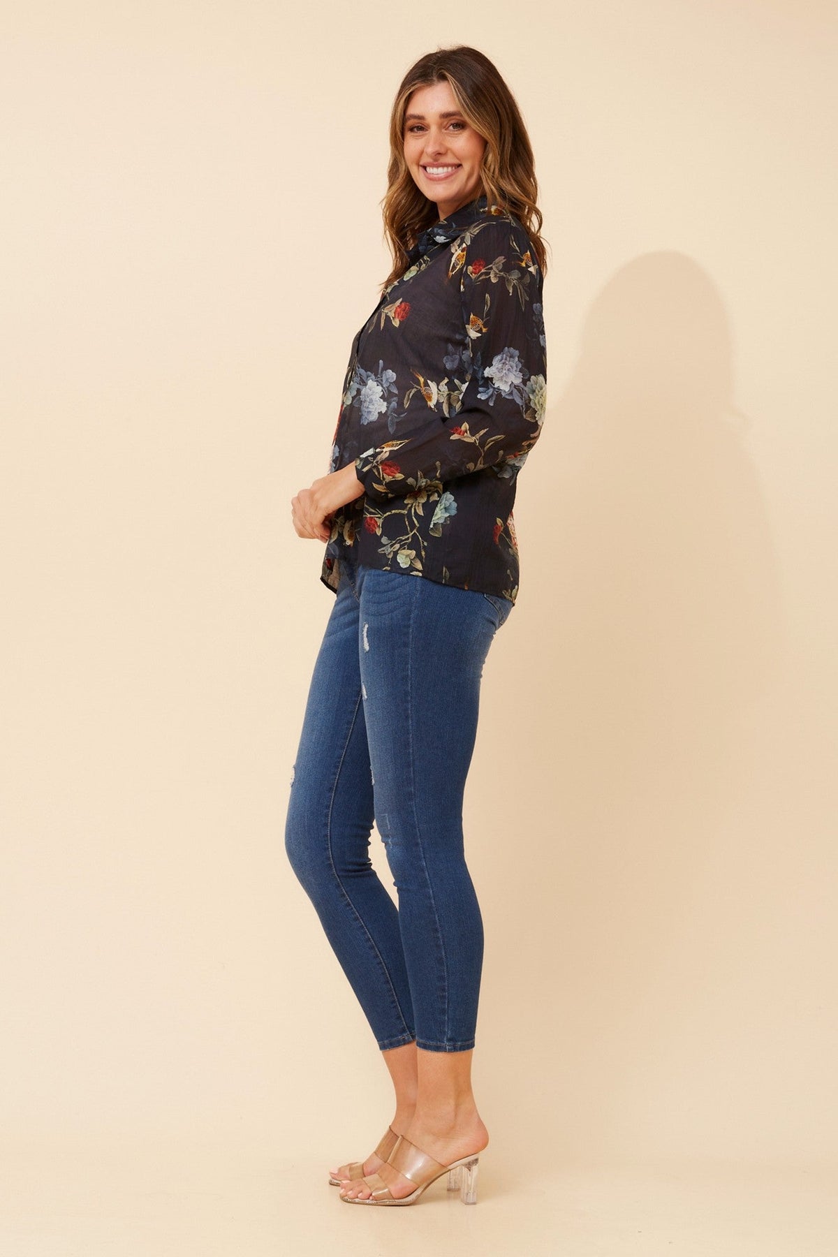 ORENDA FLORAL SHIRT (Multi Navy)