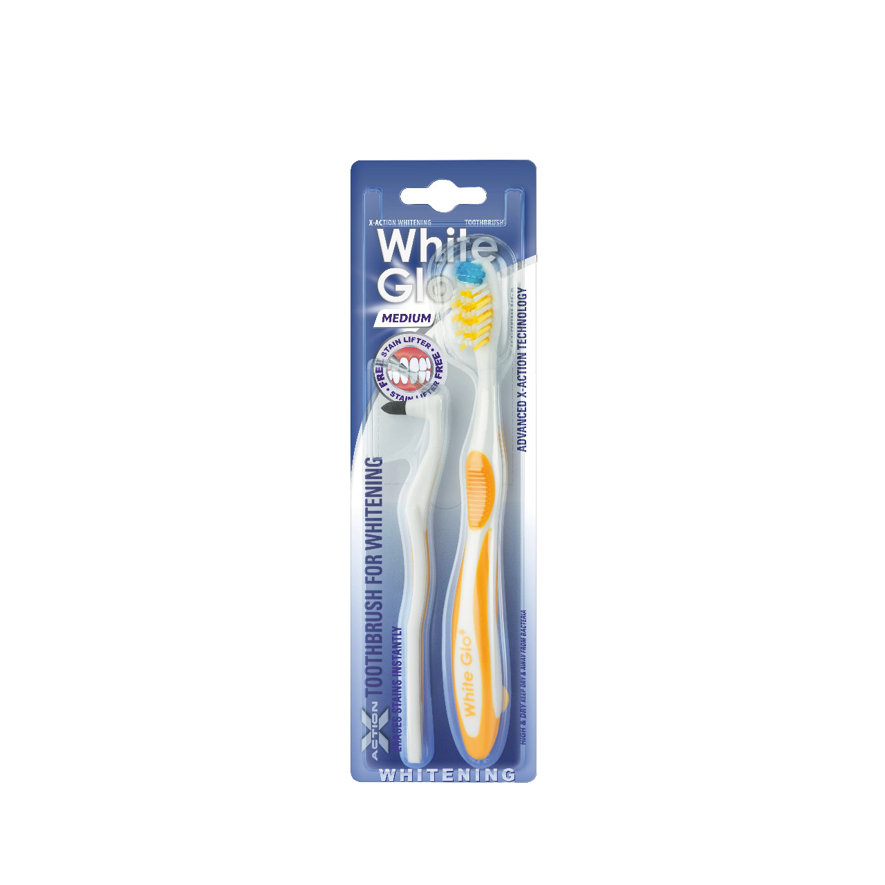 Image of Oral Care. Product name - Medium Bristle Stain Lifter Whitening Toothbrush in colour by brand - White Glo