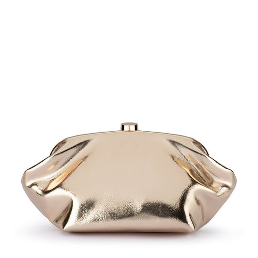 Olga Berg TALLY Metallic Clutch (Gold)