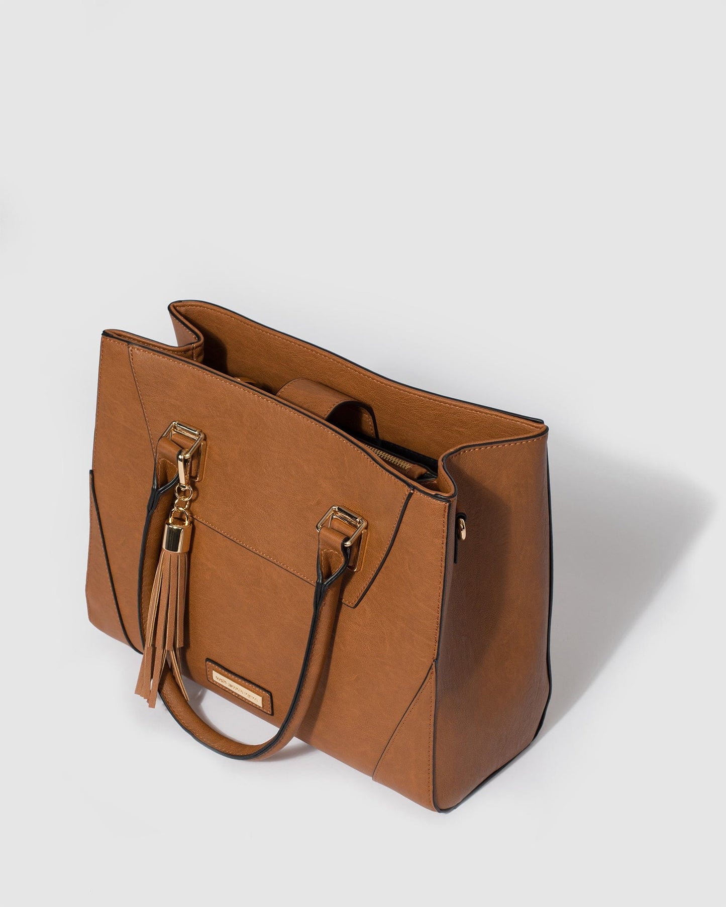 Colette by Colette Hayman Demi Panel Tote Bag (Tan)