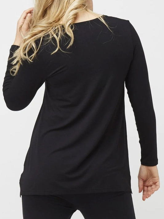 TANI LONG SLEEVE SWING TOP (Black)