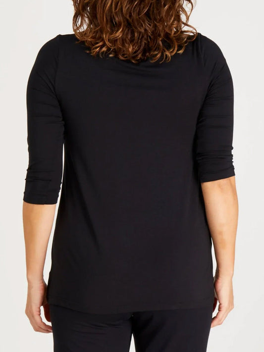 TANI 3/4 SLEEVE SWING TOP (Black)