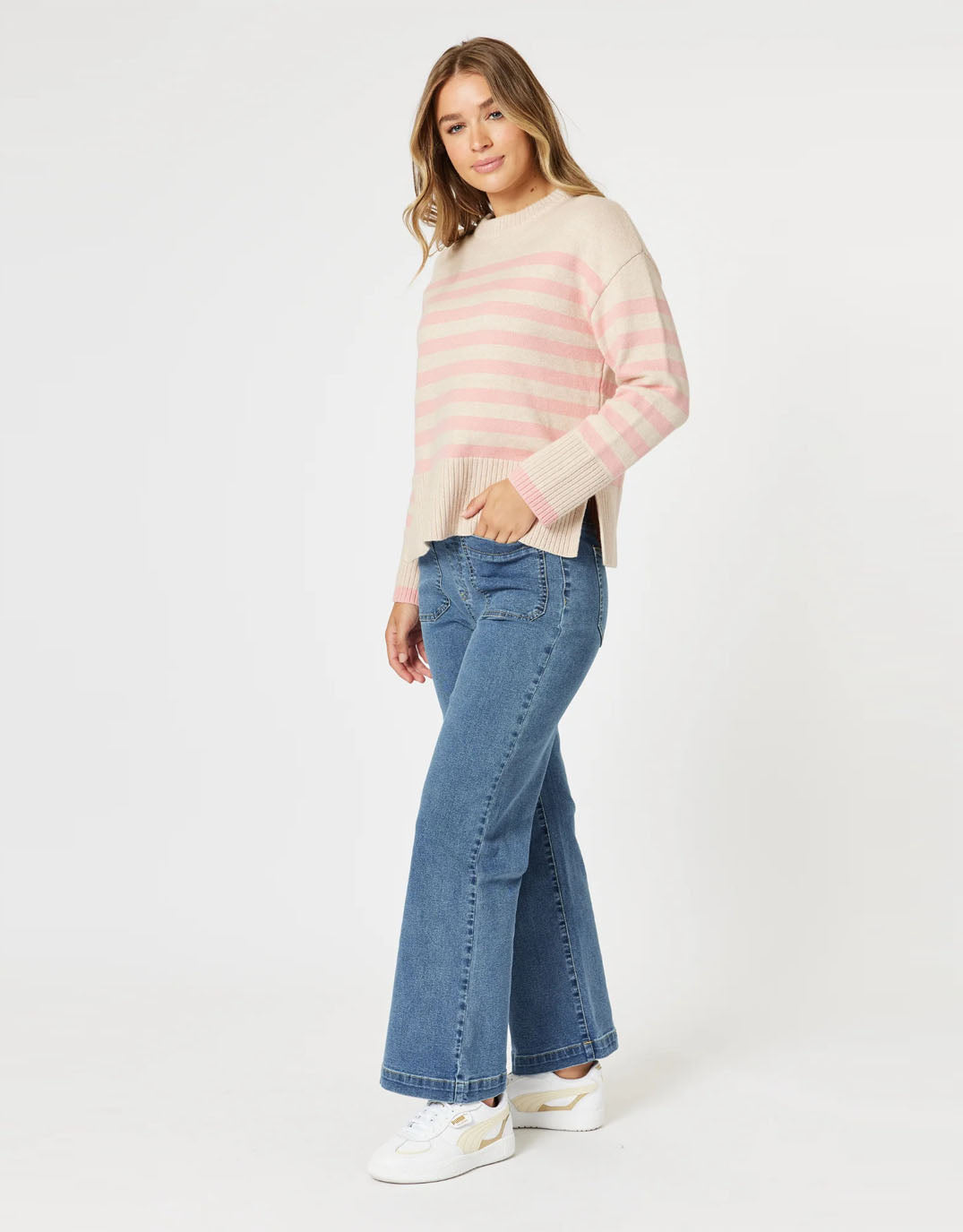 Carpenter Stretch Leg Jean - (Washed Denim)