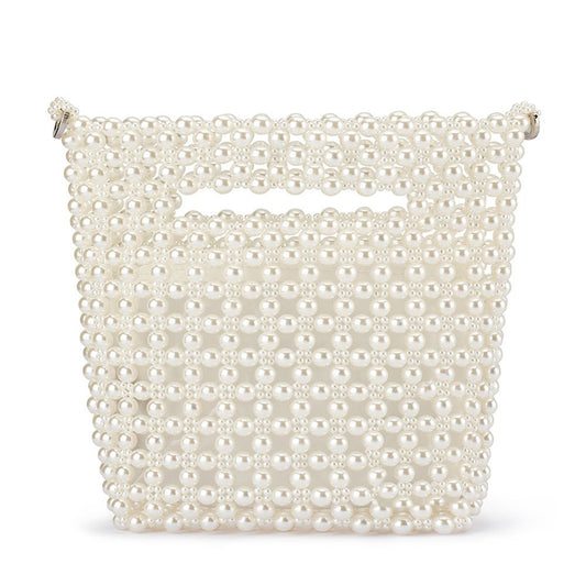 Olga Berg TILDA Beaded Grab Bag (Pearl)